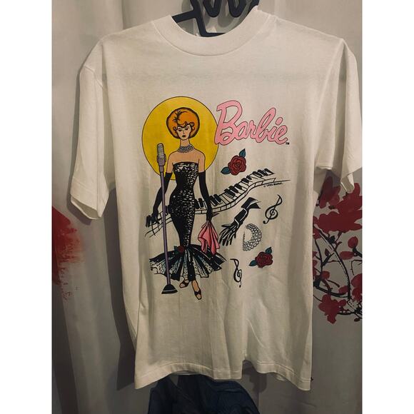 1995 JERRY LEIGH MATTEL BARBIE T-SHIRT NOS Single Stitch OSFA NEW WITH TAGS - Picture 1 of 4